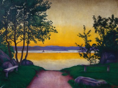Atmosphère du soir, Viksfjorden - Harald Oscar Sohlberg
