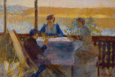Depuis la véranda, Langøen - Harald Oscar Sohlberg