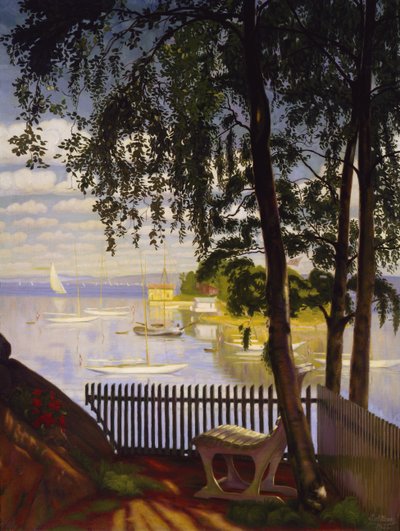 Summer sunday in Nærsnes bay - Harald Oscar Sohlberg