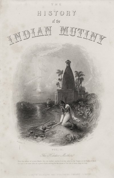 La Mère Hindoue, gravée par E.J. Portbury, page de titre de 