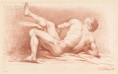 Homme nu assis, vu de dos (3e prix 1789) - Harmanus Jansz. Vinkeles