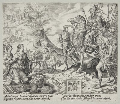 Heureux les pacificateurs. Abigail apaisant David - Harmen Jansz. Muller