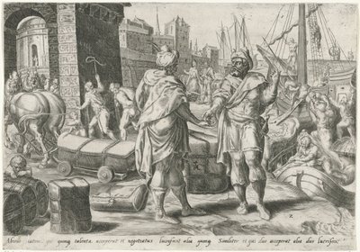 Le serviteur avec les cinq talents fait du commerce - Harmen Jansz Muller