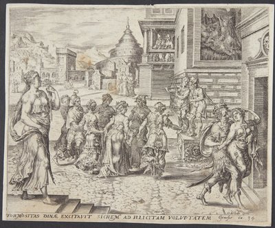 Dinah sort et est séduite par Shechem - Harmen Jansz. Muller