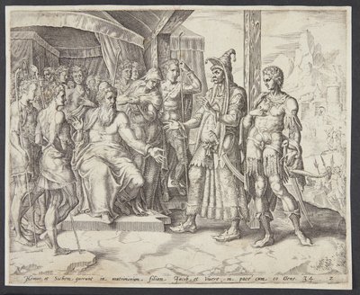 Hamor et Shechem demandant la main de Dinah à Jacob - Harmen Jansz. Muller