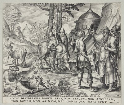 Tu ne convoiteras pas la maison de ton voisin, ni ses serviteurs, ni son bœuf, ni son âne - Harmen Jansz. Muller
