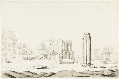 Ruines du Campo Vaccino dans le Forum Romain - Harmen ter Borch