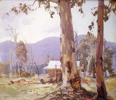 La maison du colon dans la vallée de Kiewa, Victoria - Harold Brocklebank Herbert