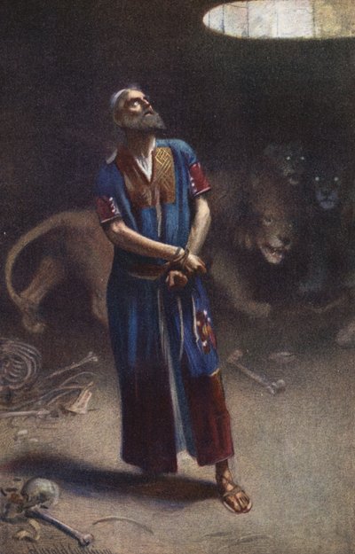 Daniel dans la fosse aux lions - Harold Copping