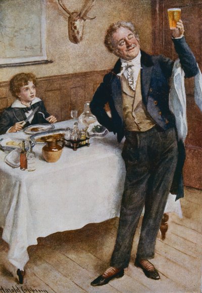 David Copperfield et le serveur amical, illustration pour 