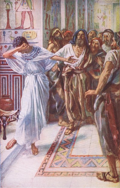 Joseph reconnu par ses frères, illustration de Pictures That Teach The Crown Series, 1920 - Harold Copping