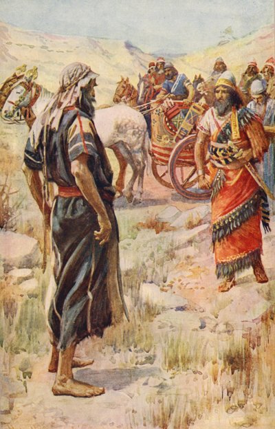 Ancien Testament : Élie et Achab - Harold Copping