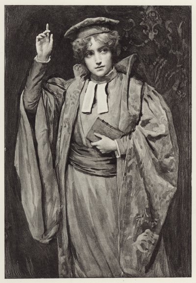 Elle parlait si doucement de la noble qualité de la miséricorde - Harold Copping