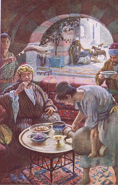 Le riche et Lazare, illustration de Harold Copping Pictures: The Crown Series, vers 1920 - Harold Copping