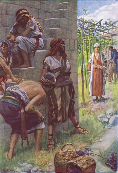 Les méchants vignerons, illustration de Harold Copping Pictures: The Crown Series, vers 1920 - Harold Copping