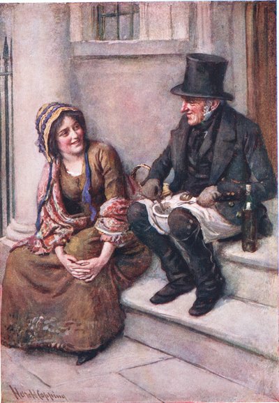 Trotty Veck et sa fille Meg, illustration pour 