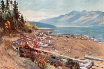 Vue depuis le rivage du lac Kootenay - Harold Copping