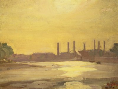 La Tamise à Chelsea - Harold Gilman