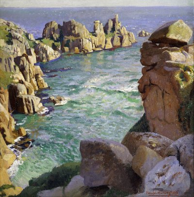 Logans Rock, plage de Porthcurno, Cornouailles - Harold Harvey