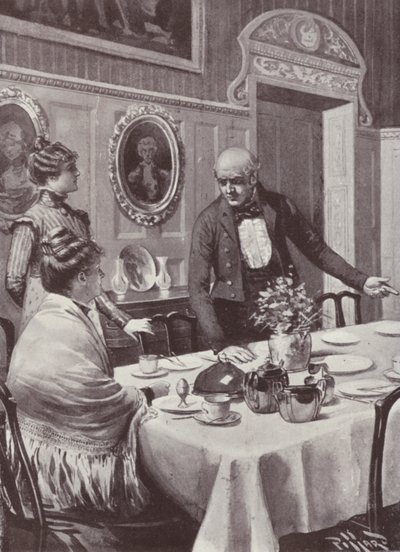 Illustration pour Vanity Fair de William Makepeace Thackeray (lithographie) - Harold Hume Piffard