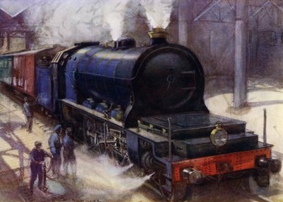 La Flamme Pacific, locomotive 2-10-0 qui tractait le service express de Bruxelles à Ostende sur les chemins de fer de l