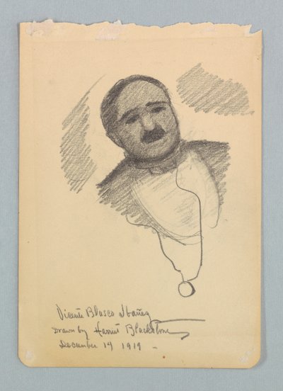 Étude pour portrait, Vicente Blasco Ibáñez - Harriet Blackstone