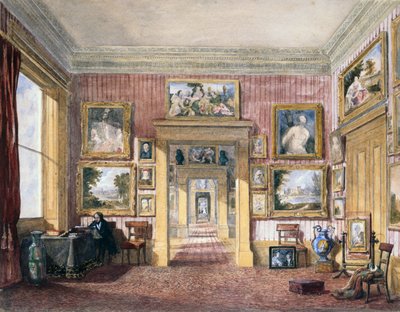 La salle à manger de Thirlestaine House, Cheltenham, vers 1843 - Harriet Rushout (attr. to) Bowles