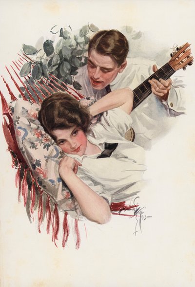 An Idyl (lithographie couleur) - Harrison Fisher