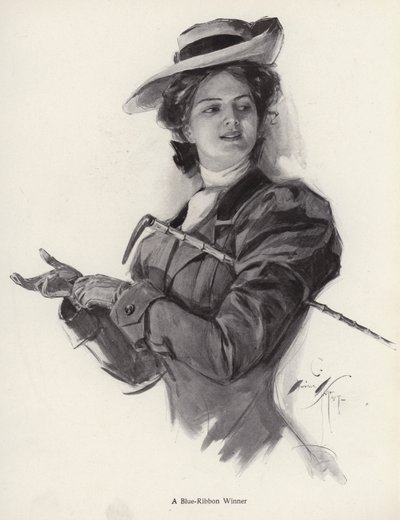 Cavalière gagnante du ruban bleu - Harrison Fisher