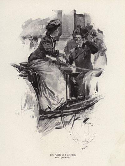 Personnages Jane Cable et Graydon du roman Jane Cable, de George Barr McCutcheon - Harrison Fisher