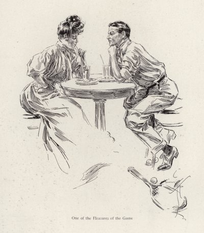 Couple prenant un verre après un match de tennis - Harrison Fisher