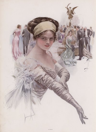 Débutante à un bal - Harrison Fisher