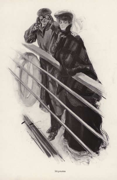 Homme et femme regardant par-dessus les balustrades d