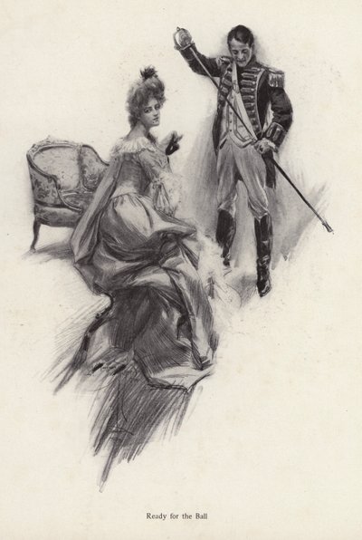 Homme et femme se préparant pour un bal - Harrison Fisher