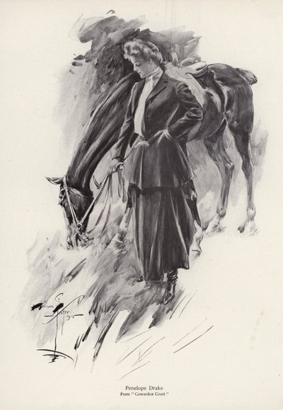 Le personnage Penelope Drake du roman Cowardice Court, de George Barr McCutcheon - Harrison Fisher