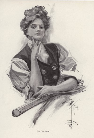 Jeune femme, championne de tennis - Harrison Fisher