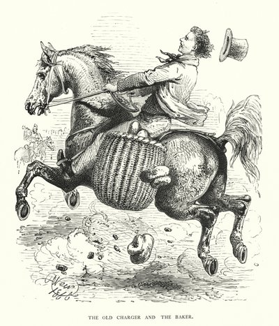 Le vieux cheval de bataille et le boulanger (gravure) - Harrison William Weir