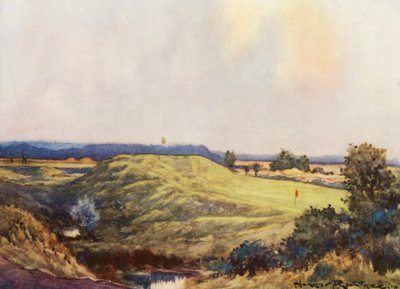 Terrains de golf : Frilford Heath, approche du neuvième green - Harry (1878 1950) Rountree