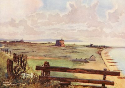 Terrains de golf : Felixtowe, vue générale du parcours - Harry (1878 1950) Rountree
