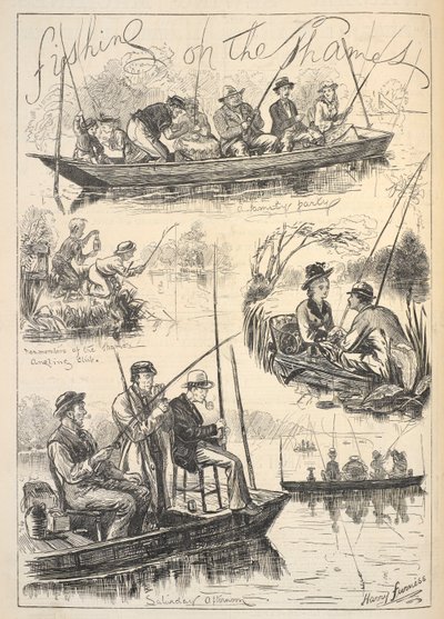 Pêche sur la Tamise, première page de 