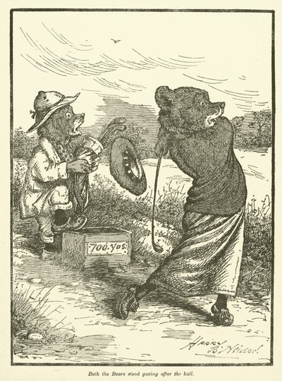 Ours jouant au golf - Harry B Neilson
