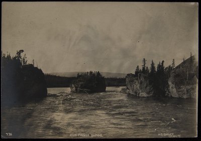 Rapides des Cinq Doigts, photographe, H.C. Barley, Skagway, sans date (photo n/b) - Harry C. Barley