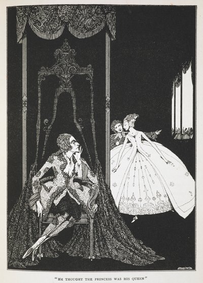 "Il pensait que la princesse était sa reine". Illustration pour l