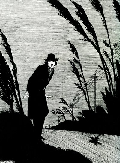 Au milieu de tout était un visage blanc froid - Harry Clarke