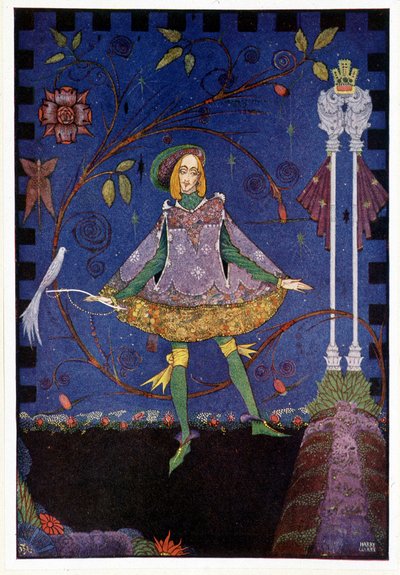 Sur la tombe du père de la princesse poussait alors un rosier - Le porcher "La Princesse et le Porcher" - dans "Contes de fées" par Hans Christian Andersen, ill. par Harry Clarke - Harry Clarke