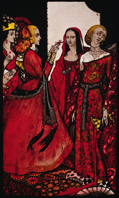 Reines dont le doigt a autrefois agité les hommes, illustration de Harry Clarke pour 