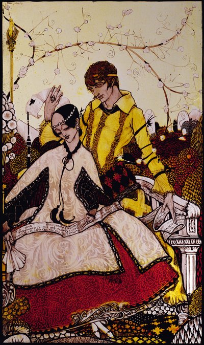 Sept jours de chien nous laissons passer, nommant des reines à Glenmacnass Illustration par Harry Clarke de 