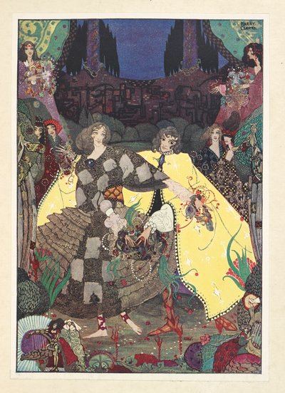 Le Jardin du Paradis. "Maintenant nous allons commencer nos danses!" crièrent les fées. - Harry Clarke