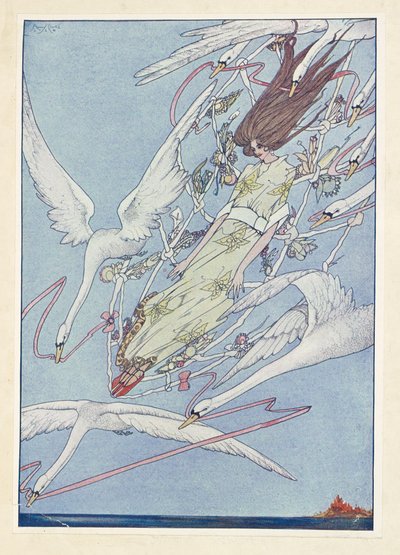 Les Cygnes Sauvages. Toute la journée, ils volaient dans les airs. - Harry Clarke