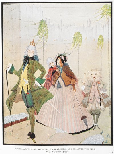 Le marquis donna la main aux princes et suivit le roi, qui monta le premier. Illustration pour l